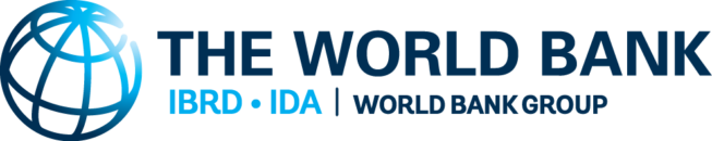 The World Bank logo: blue globe icon to the left and the text 'THE WORLD BANK' with 'IBRD • IDA | WORLD BANK GROUP' to the right.